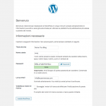 Installazione wordpress